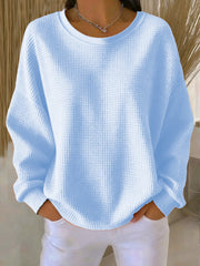 KATE | WAFFLE KNIT WINTER SWEATSHIRT