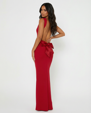 Mae | Sleek Sculpting Backless Tie-Detail Maxi Dress