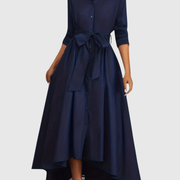 LIVIENNE | ELEGANT BUTTON-FRONT MAXI DRESS
