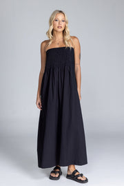 Carmelita | Strapless Shirred Maxi Dress