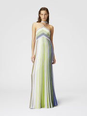 Viktoria | Halterneck High-Low Ruffle Maxi Dress
