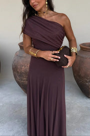 Brittany | Women's One-Shoulder Mesh Maxi Summer Dress