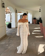 Lucy | Women's Lace Off-Shoulder Maxi Summer Dress