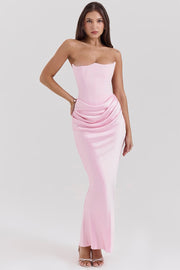 Maisy | Women's Strapless Corset Maxi Wedding Guest Dress