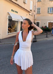 Rhiannon | Women's Sleeveless White Mini Summer Dress