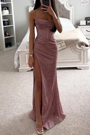 Kaliyah | Women's High Slit Sequin Maxi Prom Dress