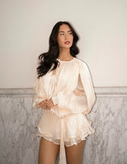 Lexi | Women's Mini Summer Dress with Ruffles and Balloon Sleeves