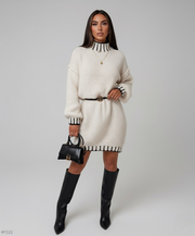 Maeve | Long Sleeve Cozy Winter Soft Knit Stretchy Midi Dress