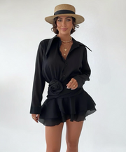 Odette | Classic Black Mini Dress