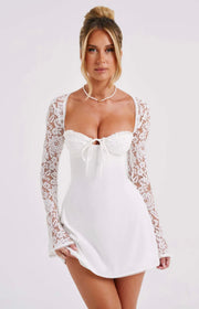 Jasmine | Sculpted Bust Luxury Lace Mini Dress