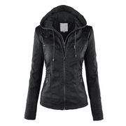 YSOLDE | LEATHER HOODED JACKET
