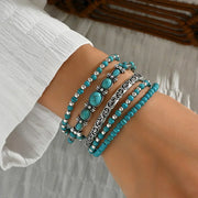 Maëlys | Refined turquoise multi-row bracelet