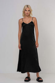 Camy | Black Cami Midi Dress