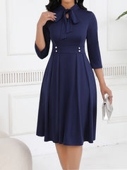 OLIVIA TIE-WAIST MIDI DRESS
