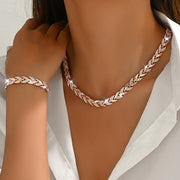 ELEGANT RHINESTONE FISH TAIL SET + FREE EARRINGS