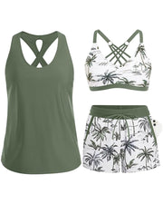 Maren | Three-Piece Tankini Bikini & Cover-Up Set