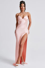 Alexia | Bias-Cut Plunging Satin Maxi Dress