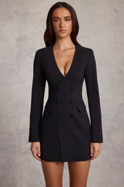 TIffany | Premium Plunging Double-Breasted Blazer Mini Dress